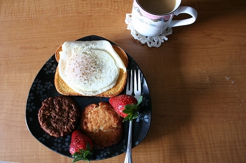 breakfast, coffee and egg