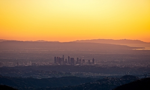 california,  city and  dawn