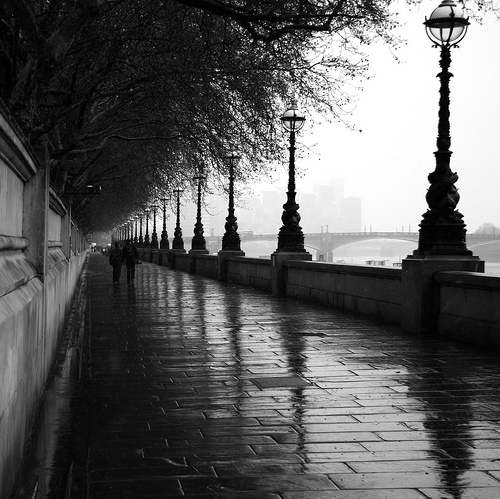 black and white, france and london