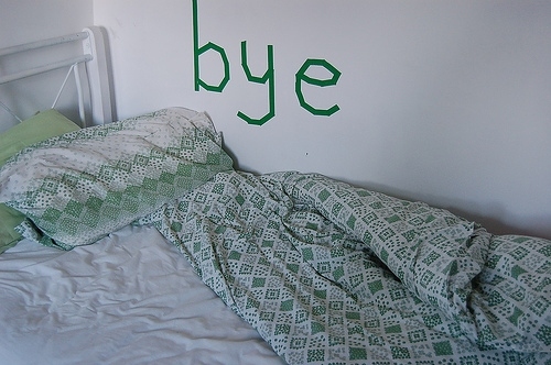 bed, bye and goodbye