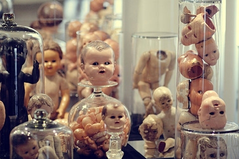 body parts,  creepy and  doll heads