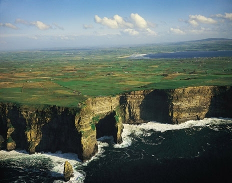 cliffs, cliffs of moher and clouds