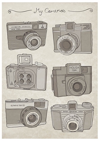 artwork, camera and cameras