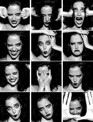 actress, black and white and eva green