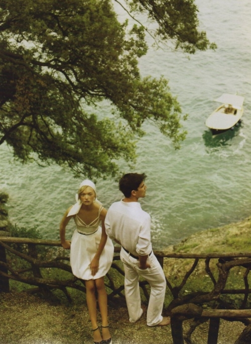 boating, by mario testino and couple