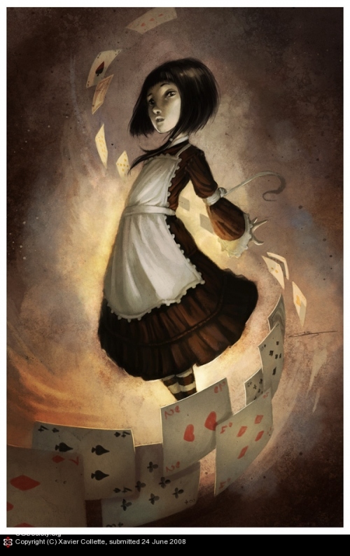 alice, alice in wonderland and cards