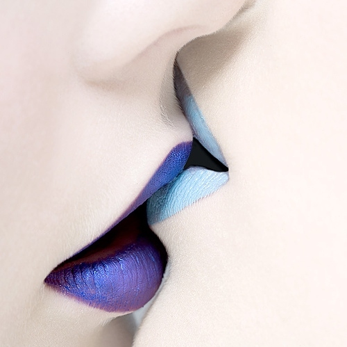 blue, colour and kiss