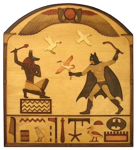 ancient egypt, anubis and batman