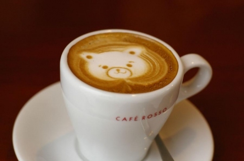 bear, coffee and cup