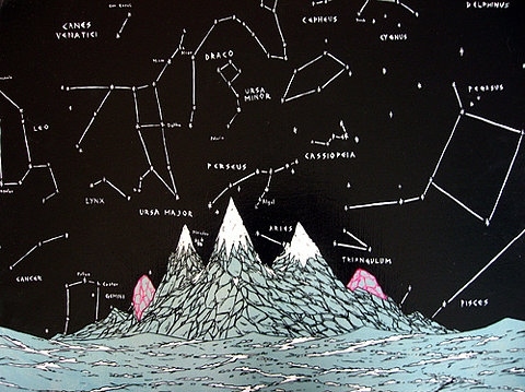 constellation, crystal and diagram