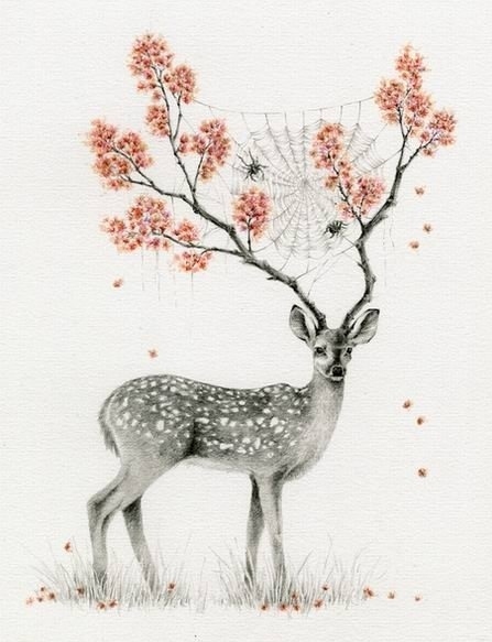 artwork, courtney brims and deer