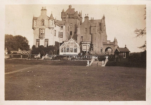 1920s, black and white and castle