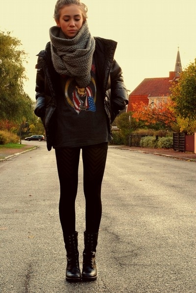 Fashion Leggings Tights on Boots  Doc Martens  Fashion  Leggings  Outfit   Inspiring Picture On