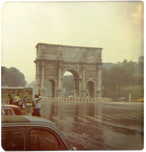 1970s, arch of constantine and photograph