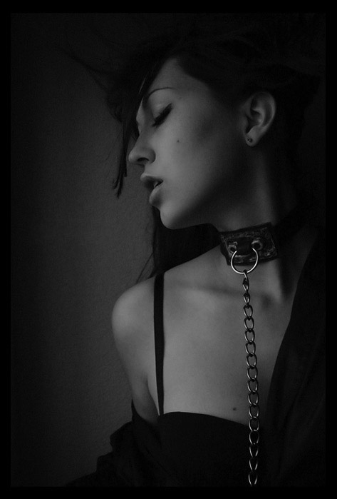 bdsm, black and white and chains