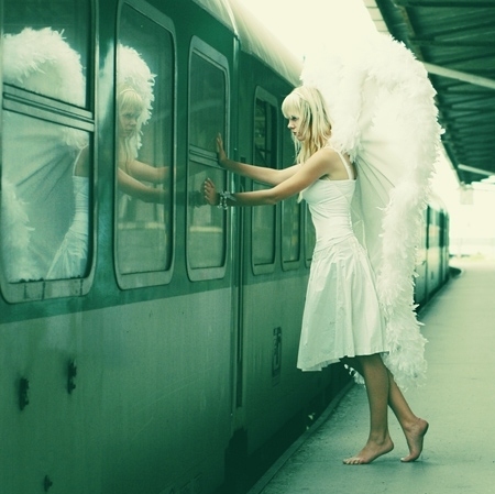 angel, blond and dress