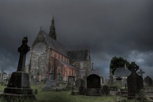 cemetery, church and graveyard