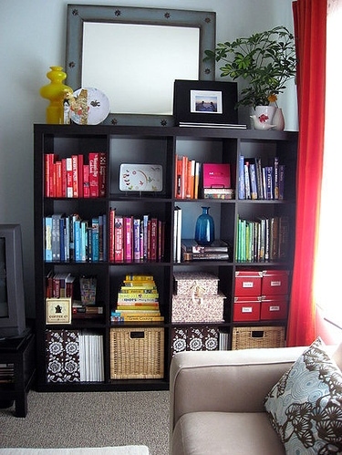 apartmenttherapy, books and bookshelf