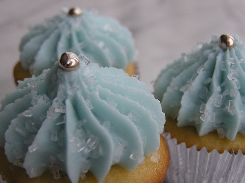 aqua, blue and cupcake