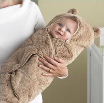 animal costumes, baby and bear