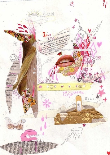 collage, girl and lux libson