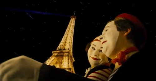 eiffel tower,  film and  mimes