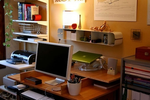 computer, interior design and laptop