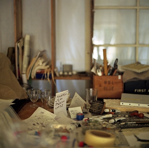 art, atelier and clutter