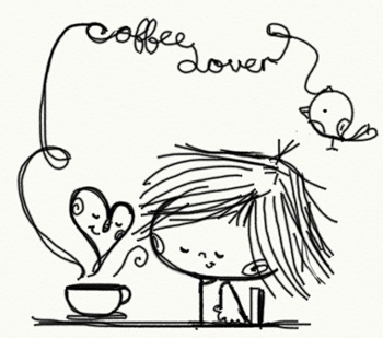 coffee,  cute and  draw