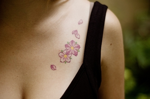 cherry blossom, cleavage and cute