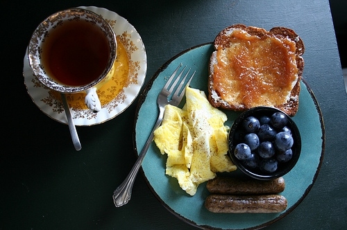 breakfast, eggs and food