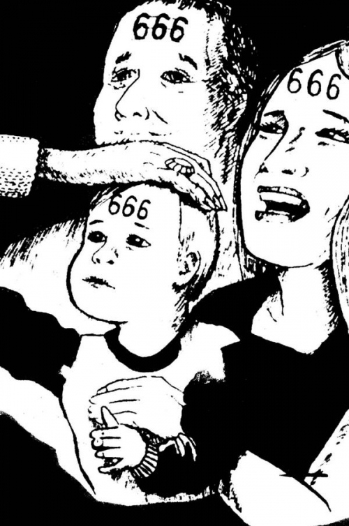 666, black and white and graphic