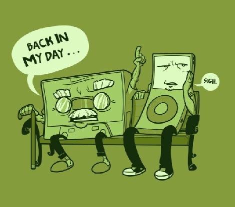 cassette, green and ipod