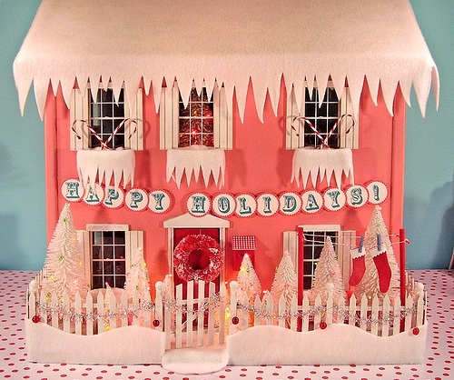 christmas, dollhouse and happy holidays