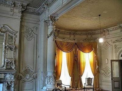chair,  curtains and  decor