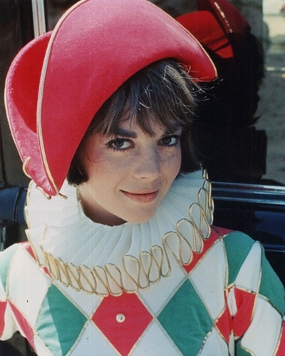 actress, harlequin and hat