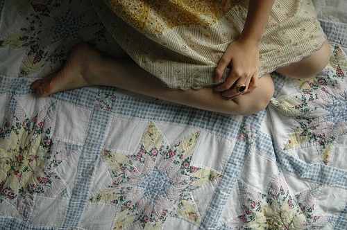 barefoot, bed and feet