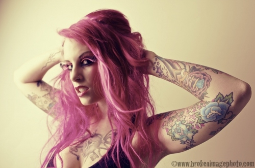 pastel hair pink pink hair purple hair tattoos women