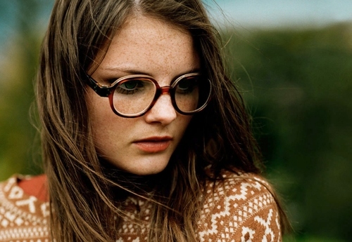 freckles, girl and glasses