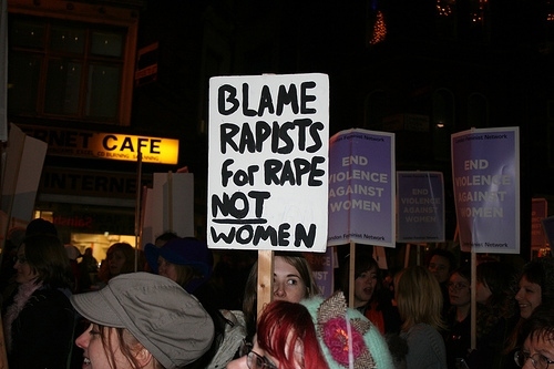blame rapists, protest and rape