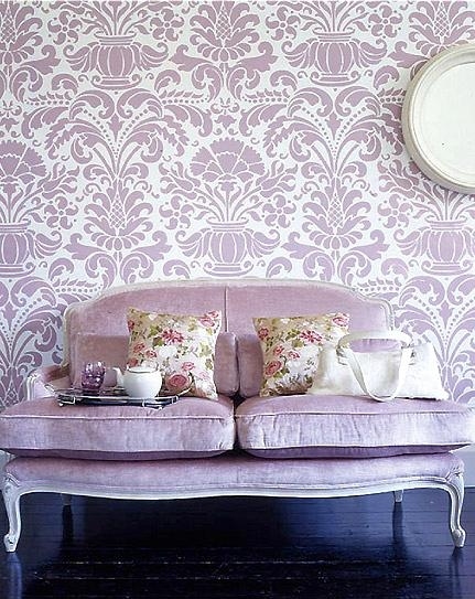 accents;white, colors:lavender and couch