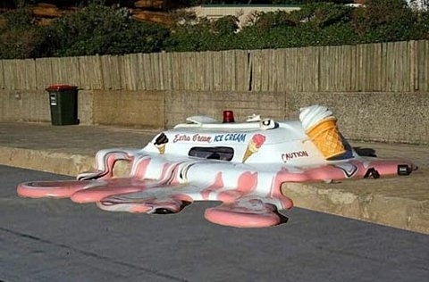 funny,  ice cream and  ice cream van