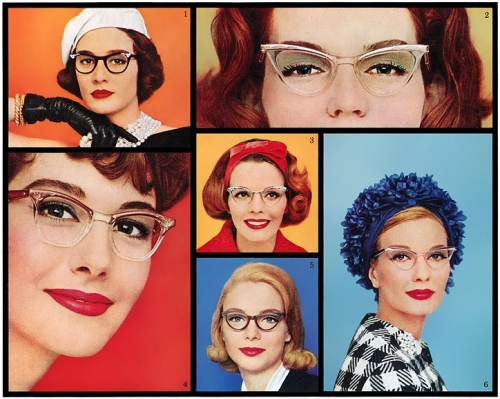 1950s, cateye and glasses