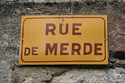 france,  rue de merde and  shit