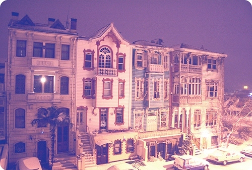 houses, istanbul and pink
