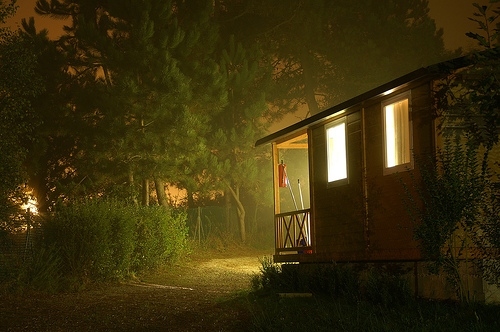 bungalow, cabin and camping