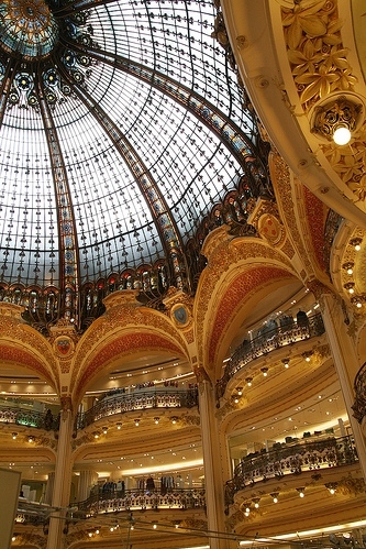 architecture, balcony and galeries lafayette
