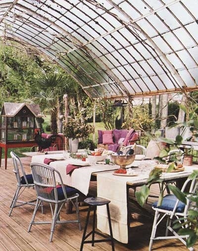 conservatory, dining and garden