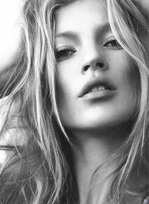 black and white face fashion kate moss model