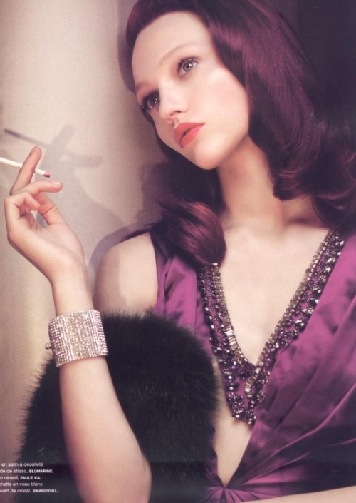 cigarette, fashion and lipstick
